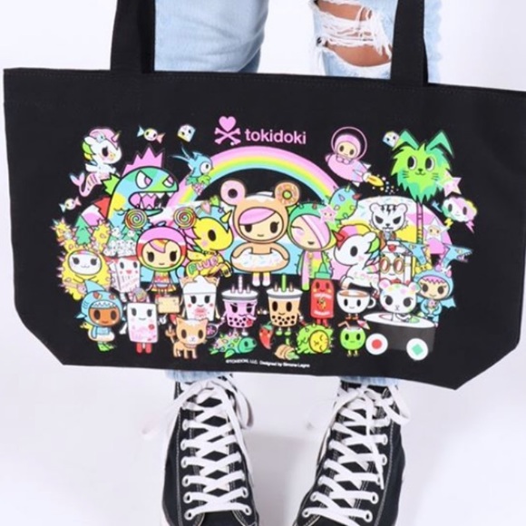 Tokidoki SDCC Comic-Con 2019 Exclusive Cloth Tote Bag + Bonus Fan NEW - Picture 6 of 7
